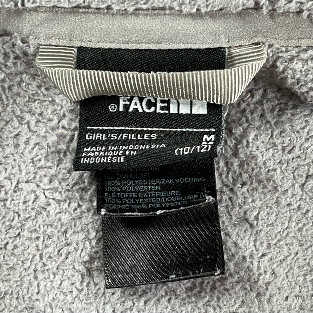 The North Face Gray Fleece Zip Up Sweater Jacket Junior’s Size Medium - Picture 5 of 5